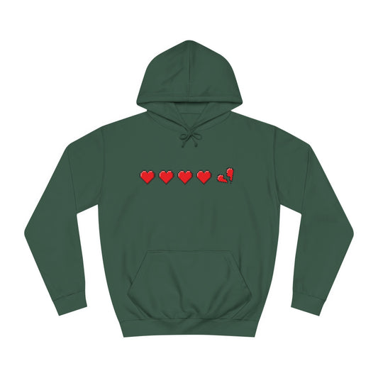 Gamer Life Hearts - Unisex College Hoodie