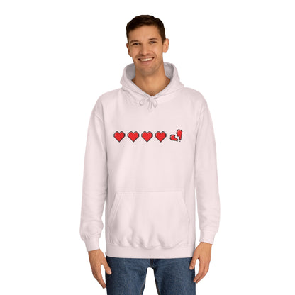 Gamer Life Hearts - Unisex College Hoodie