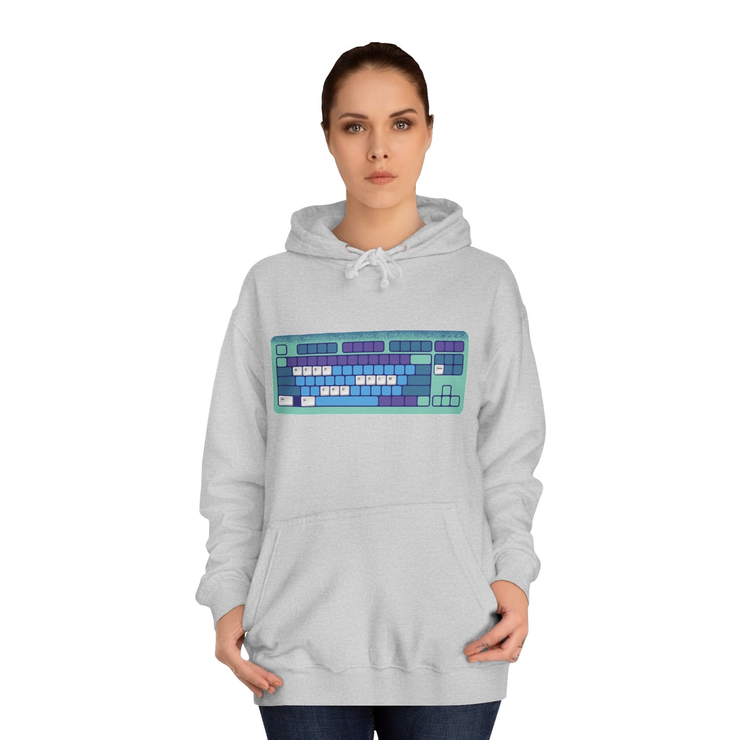 Keep Calm and Restart - Unisex College Hoodie