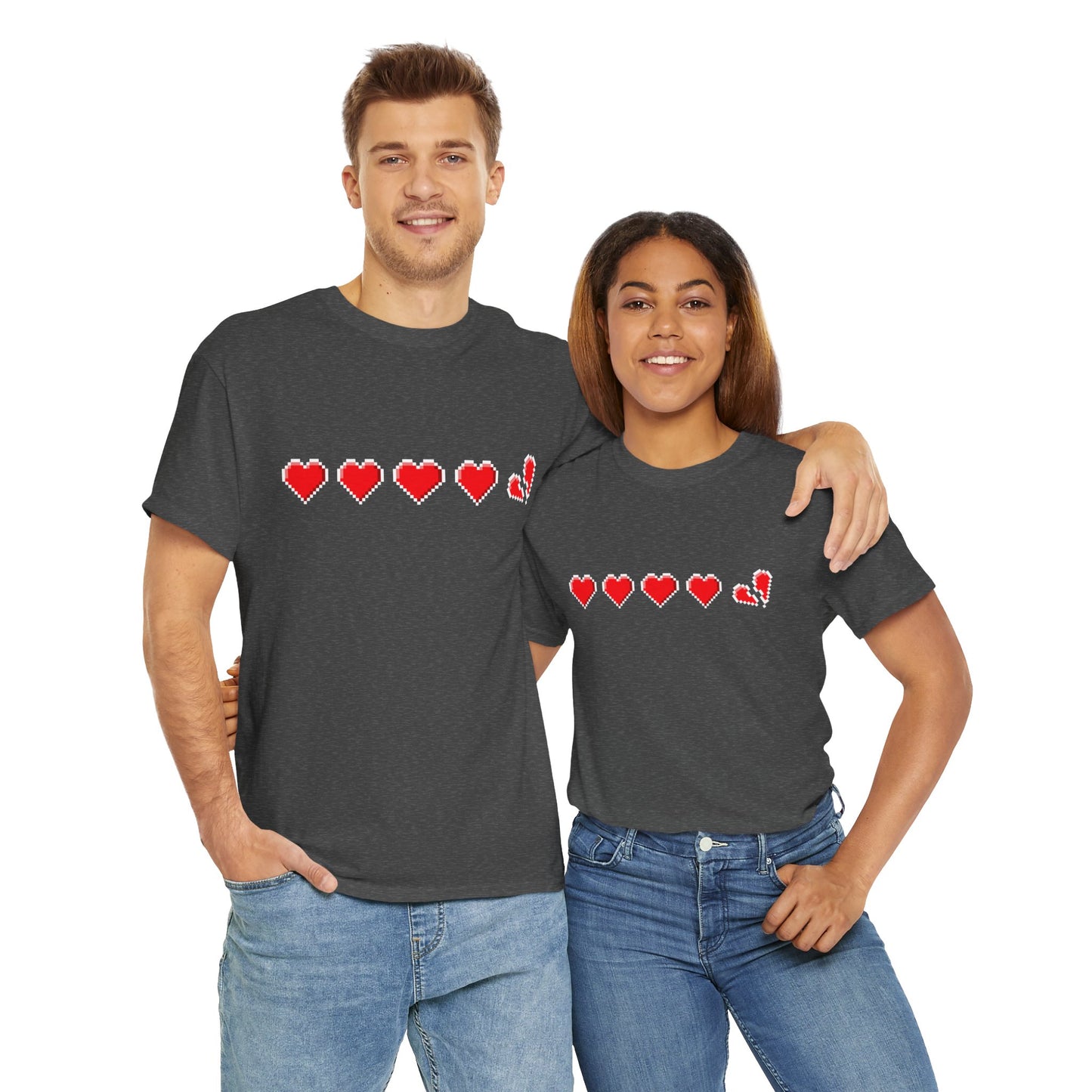 Gamer life hearts - Unisex Heavy Cotton Tee