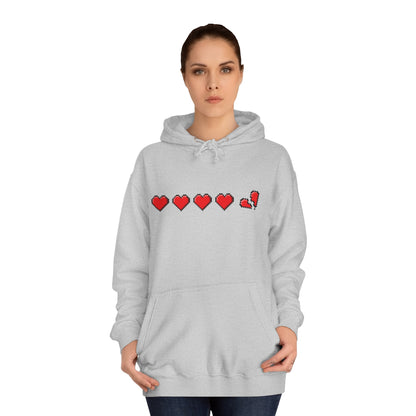 Gamer Life Hearts - Unisex College Hoodie