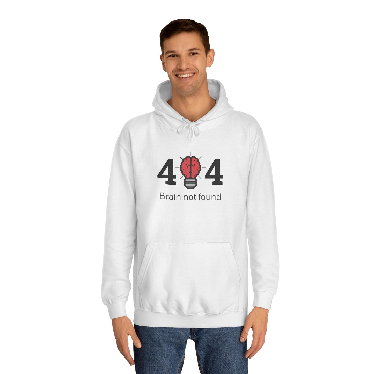 404 Brain Not Found - Unisex College Hoodie