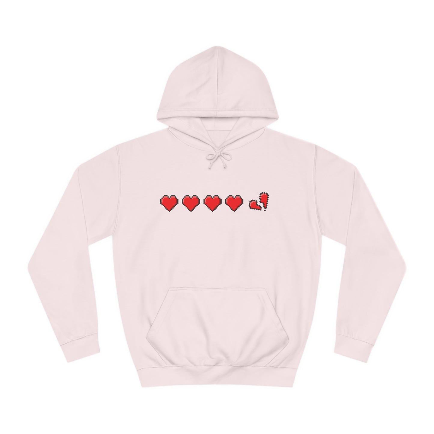 Gamer Life Hearts - Unisex College Hoodie