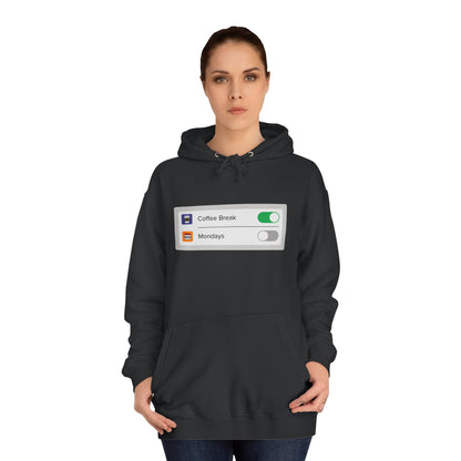 iOS Settings Coffes On - Unisex College Hoodie