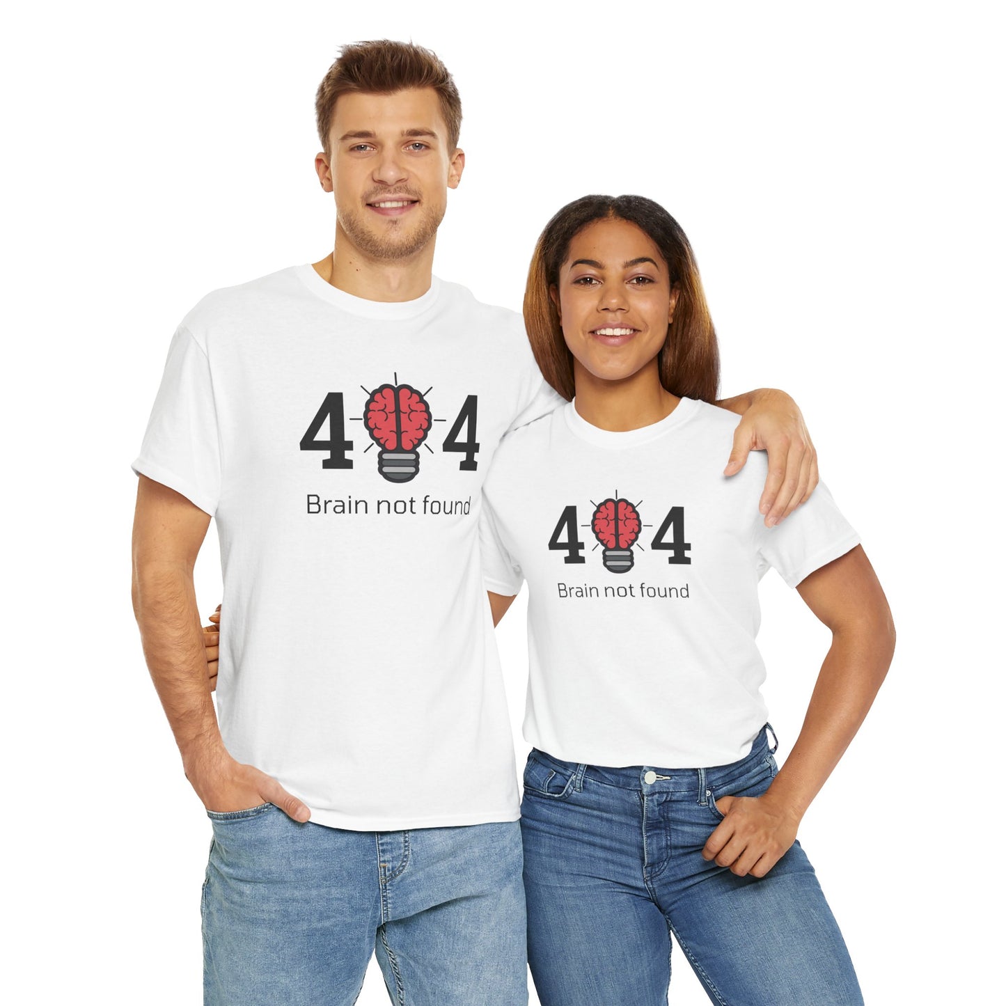 404 Brain not found - Unisex Heavy Cotton Tee