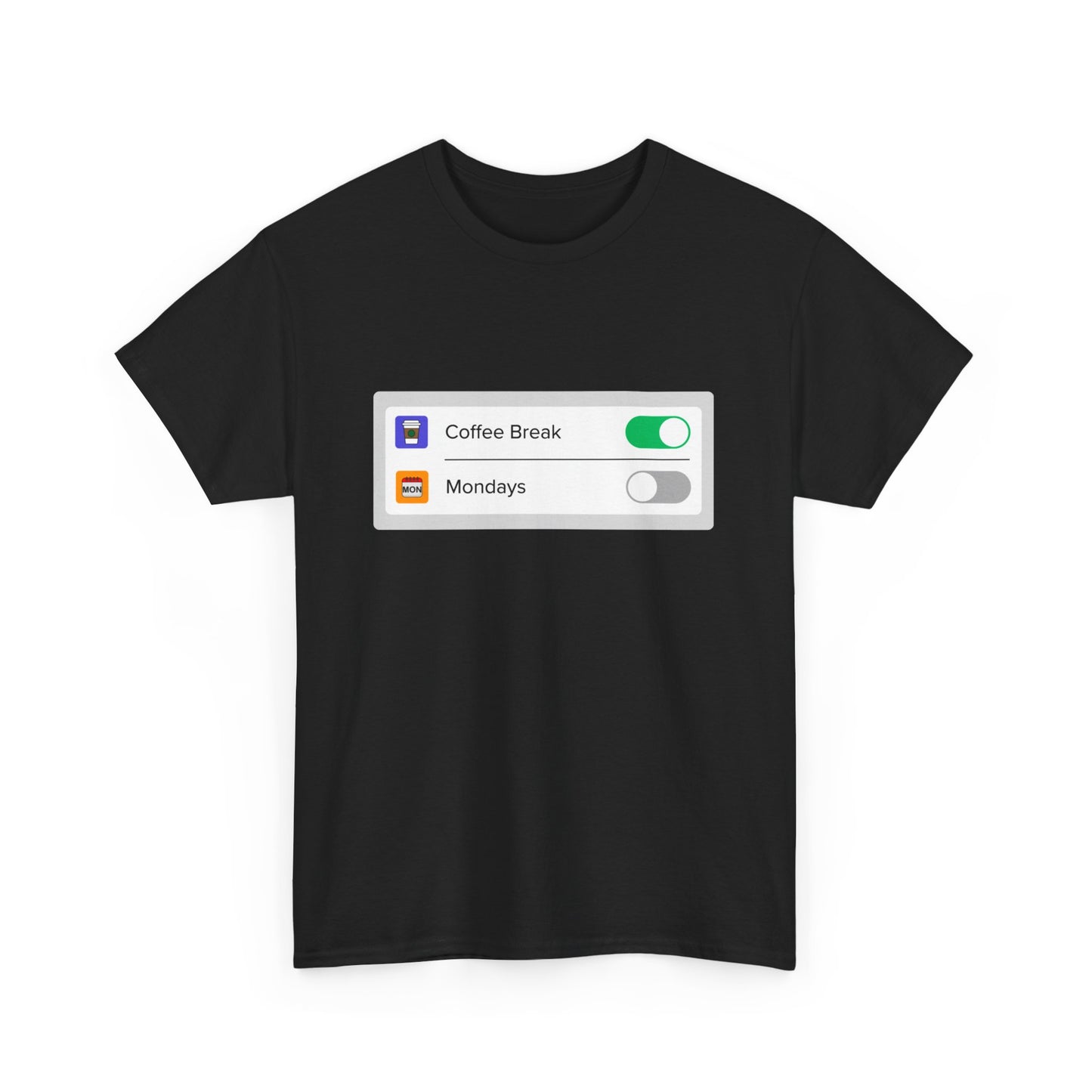 iOS Settings Coffee on - Unisex Heavy Cotton Tee