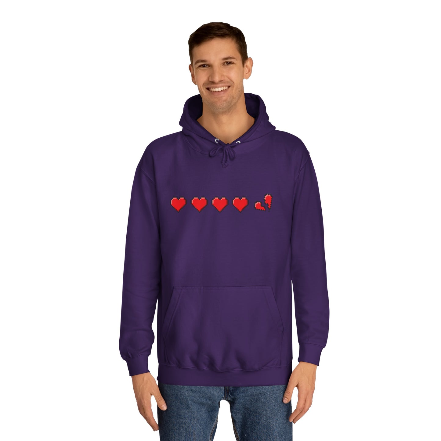 Gamer Life Hearts - Unisex College Hoodie