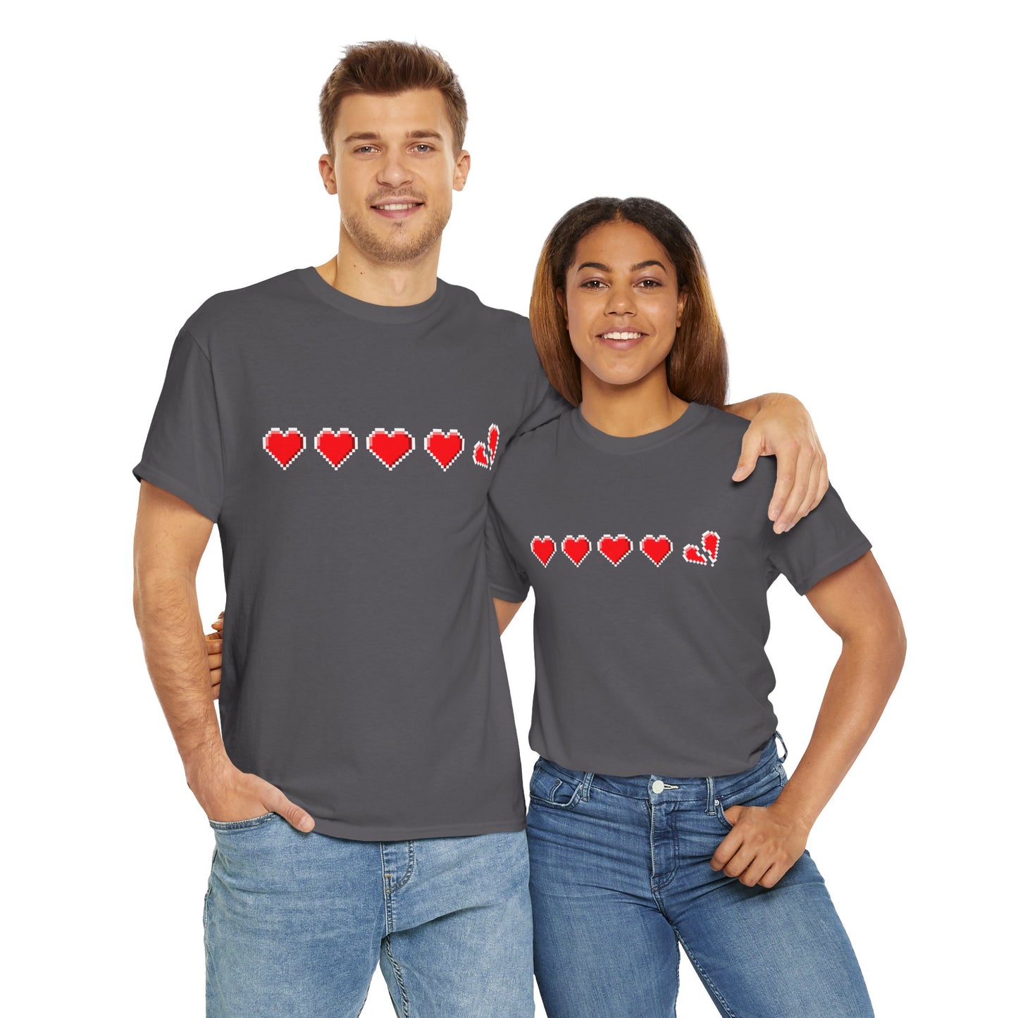 Gamer life hearts - Unisex Heavy Cotton Tee