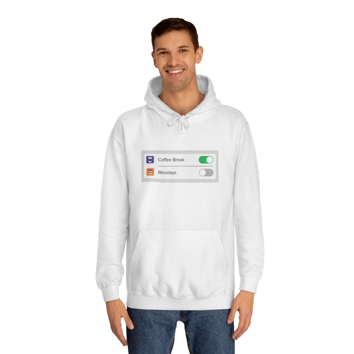 iOS Settings Coffes On - Unisex College Hoodie