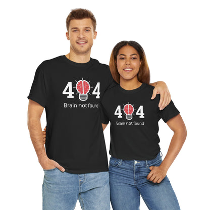 404 Brain not found - Unisex Heavy Cotton Tee