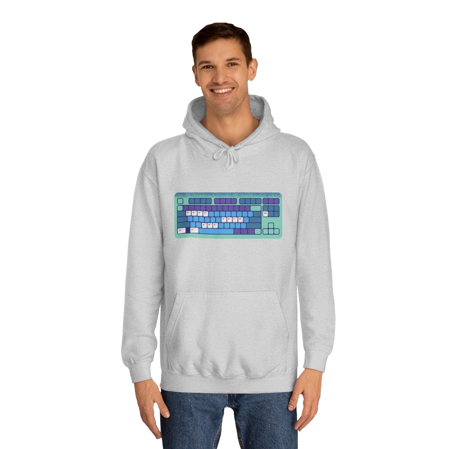 Keep Calm and Restart - Unisex College Hoodie