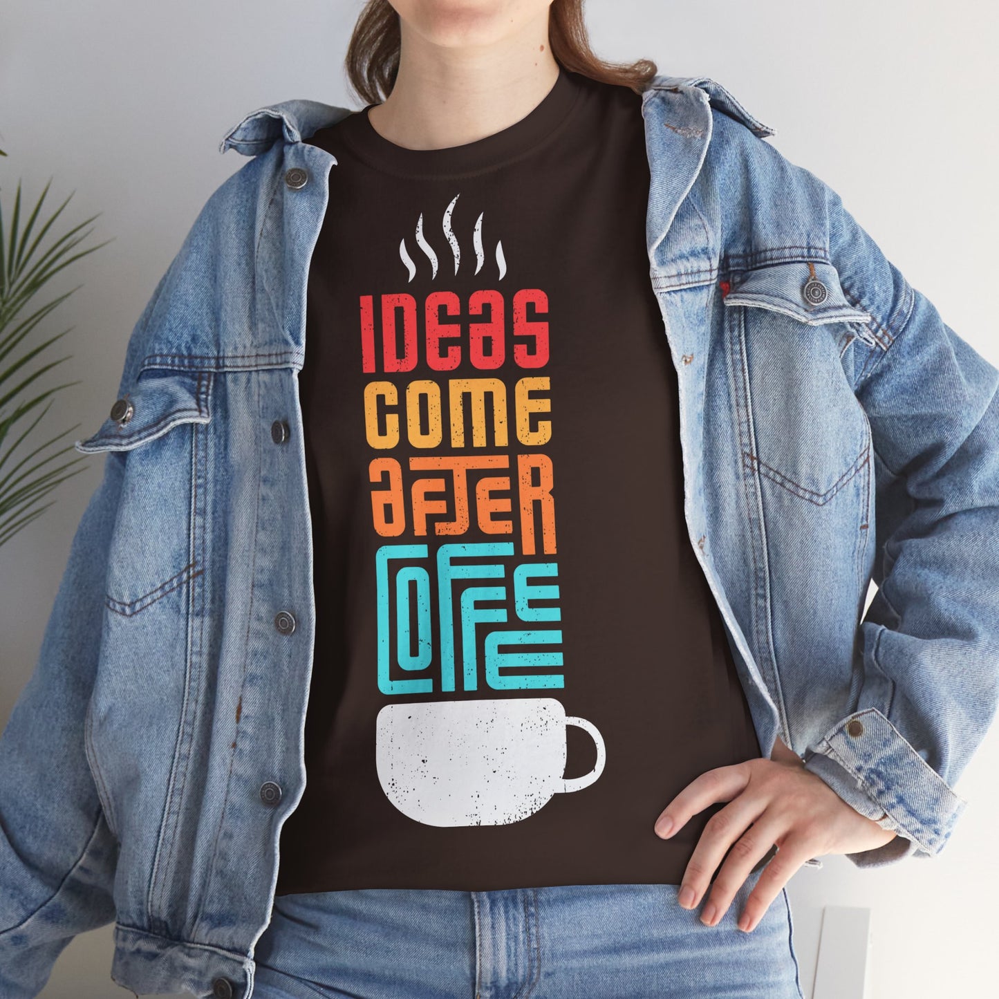 Ideas come after coffee - Unisex Heavy Cotton Tee