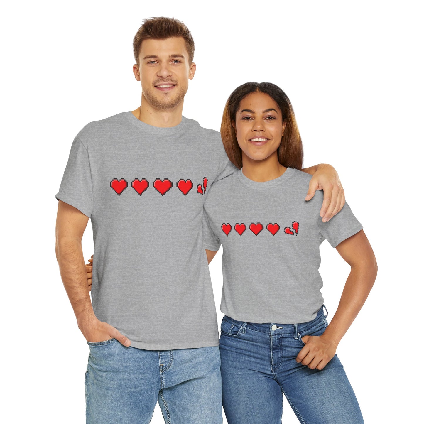 Gamer life hearts - Unisex Heavy Cotton Tee