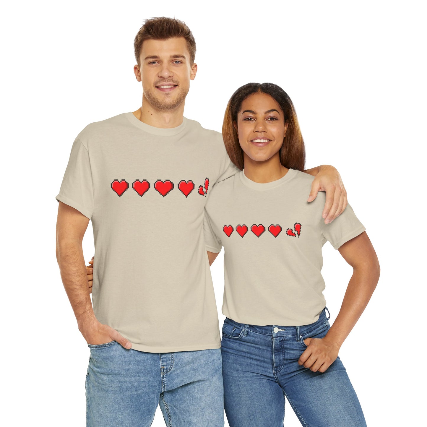 Gamer life hearts - Unisex Heavy Cotton Tee