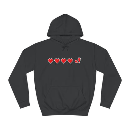 Gamer Life Hearts - Unisex College Hoodie