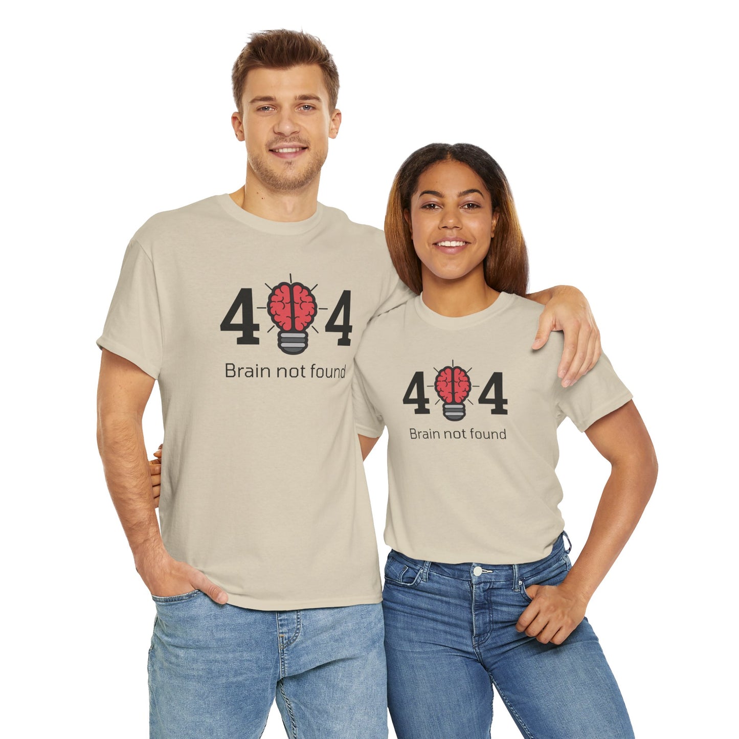 404 Brain not found - Unisex Heavy Cotton Tee