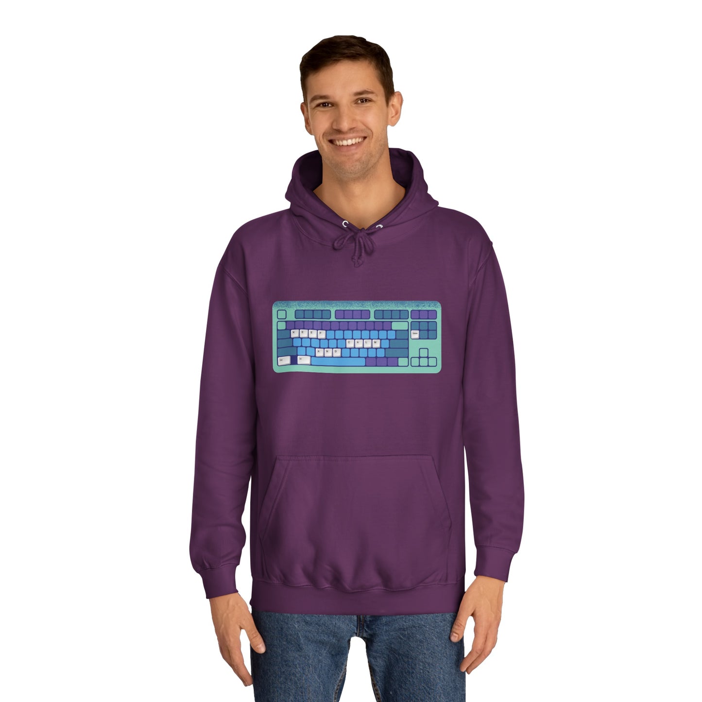 Keep Calm and Restart - Unisex College Hoodie