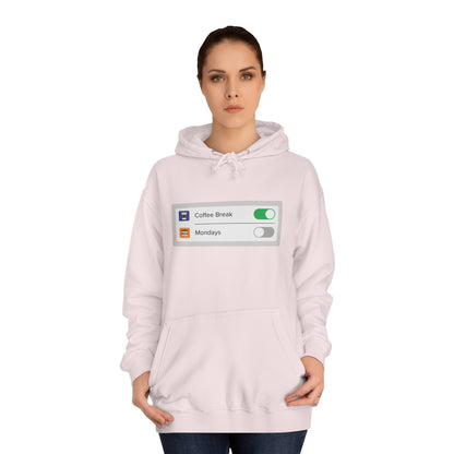 iOS Settings Coffes On - Unisex College Hoodie