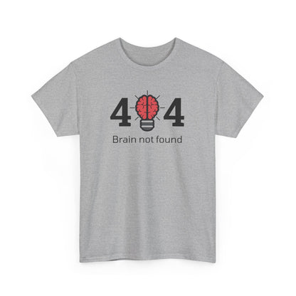 404 Brain not found - Unisex Heavy Cotton Tee