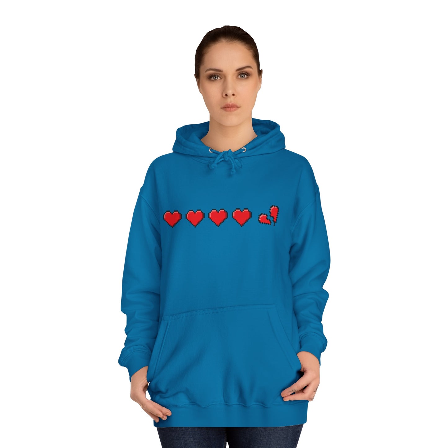 Gamer Life Hearts - Unisex College Hoodie