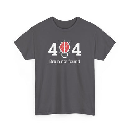 404 Brain not found - Unisex Heavy Cotton Tee