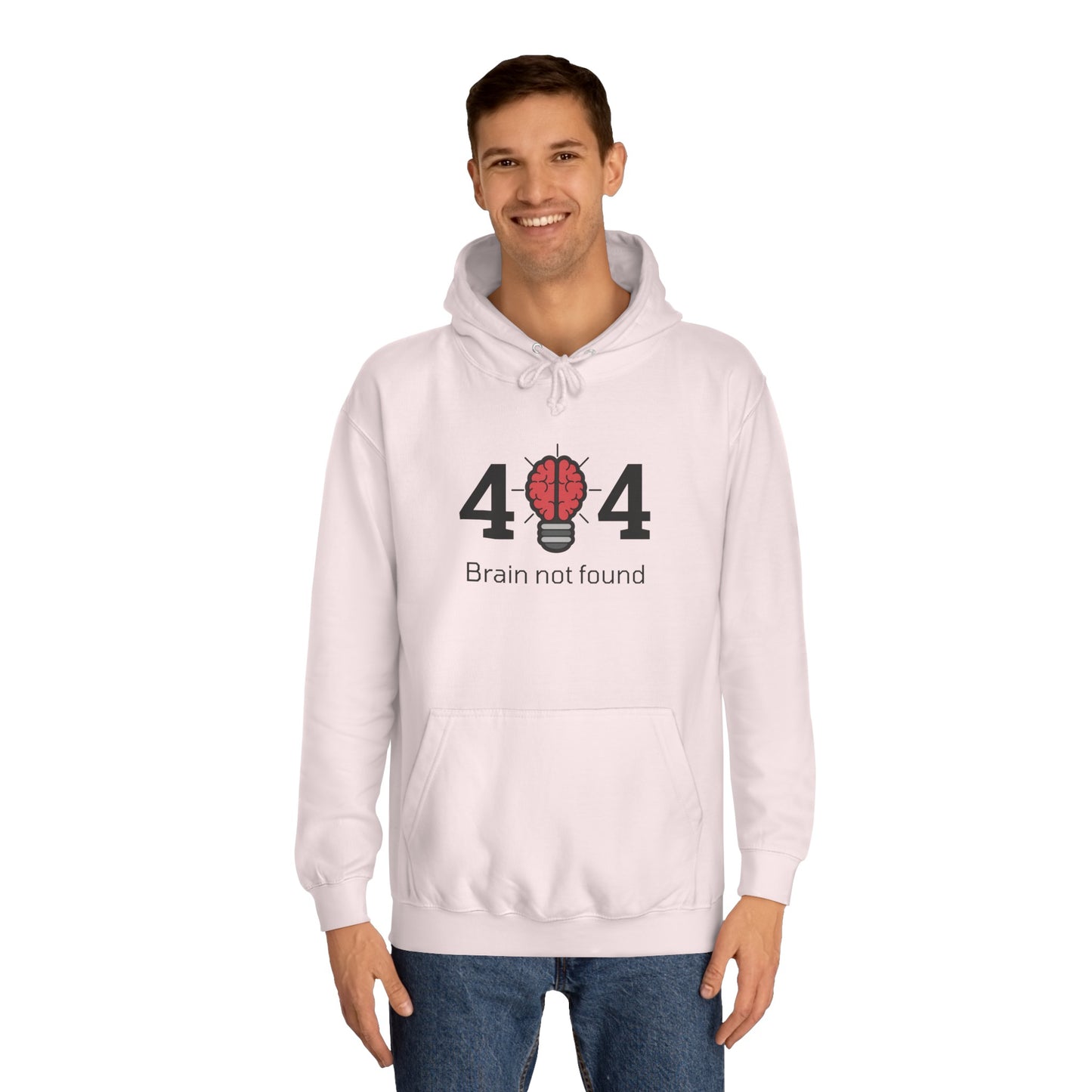 404 Brain Not Found - Unisex College Hoodie