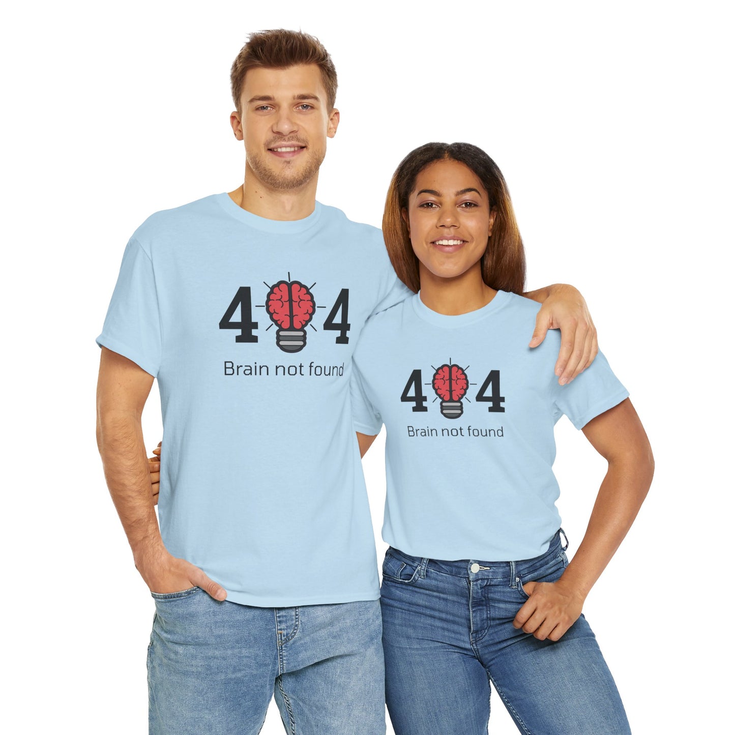 404 Brain not found - Unisex Heavy Cotton Tee