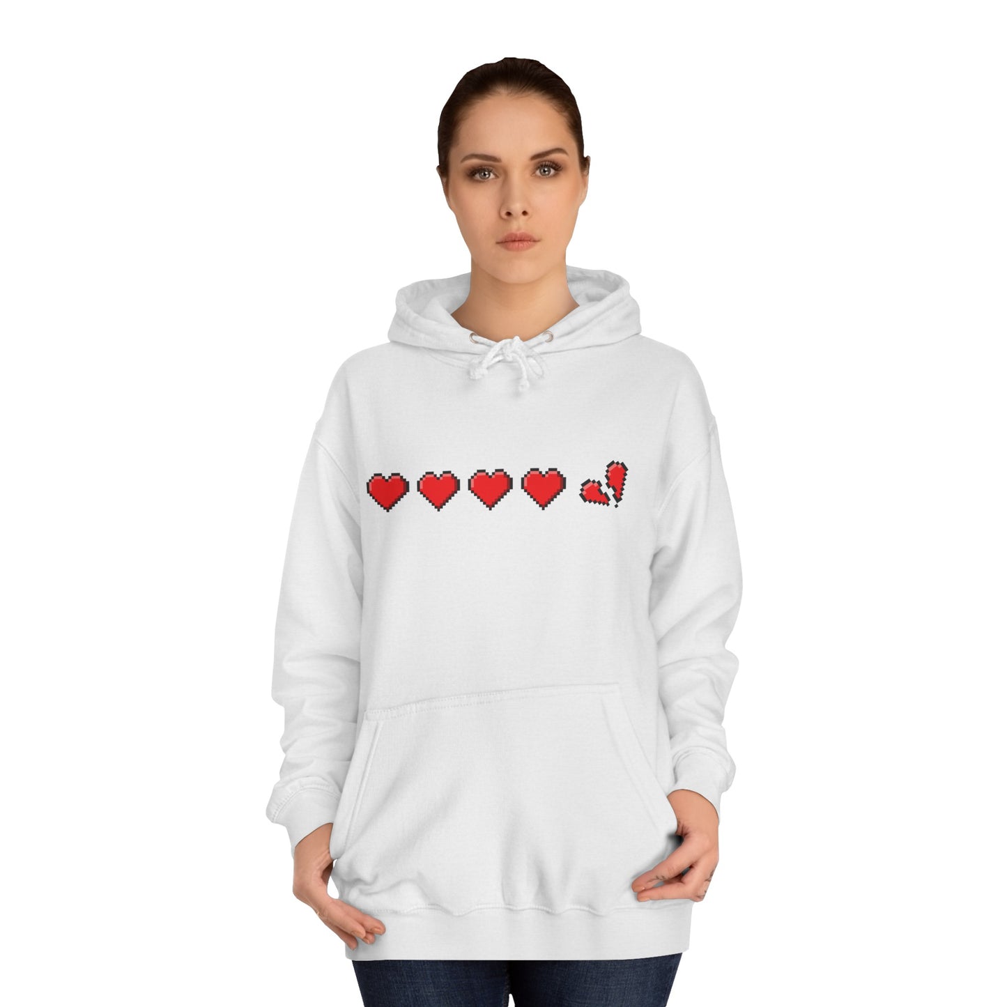 Gamer Life Hearts - Unisex College Hoodie