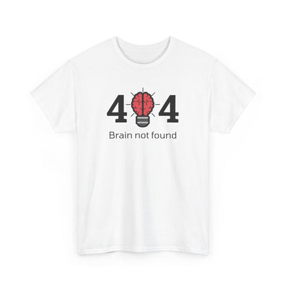 404 Brain not found - Unisex Heavy Cotton Tee