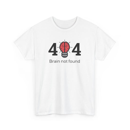 404 Brain not found - Unisex Heavy Cotton Tee