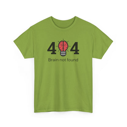 404 Brain not found - Unisex Heavy Cotton Tee