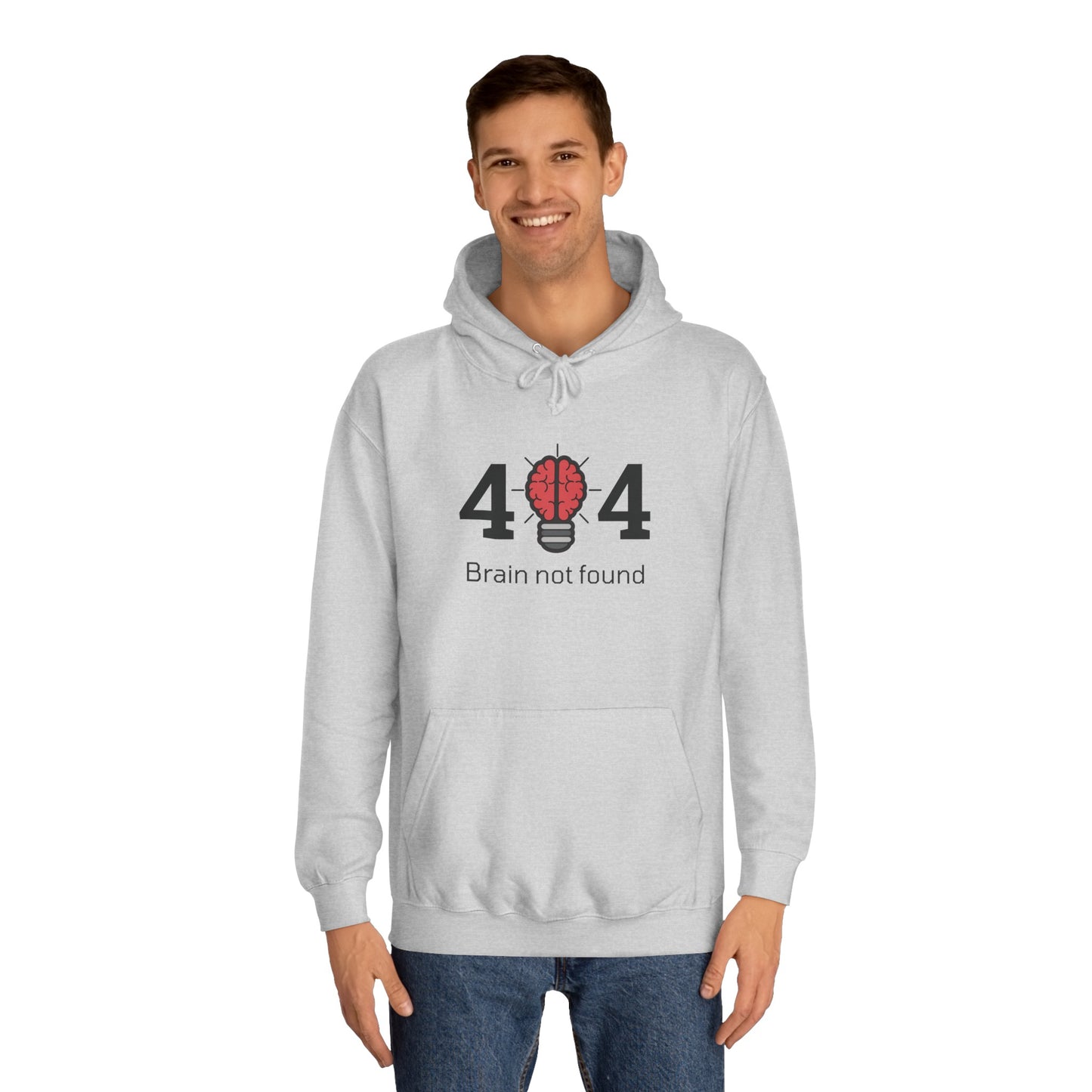 404 Brain Not Found - Unisex College Hoodie