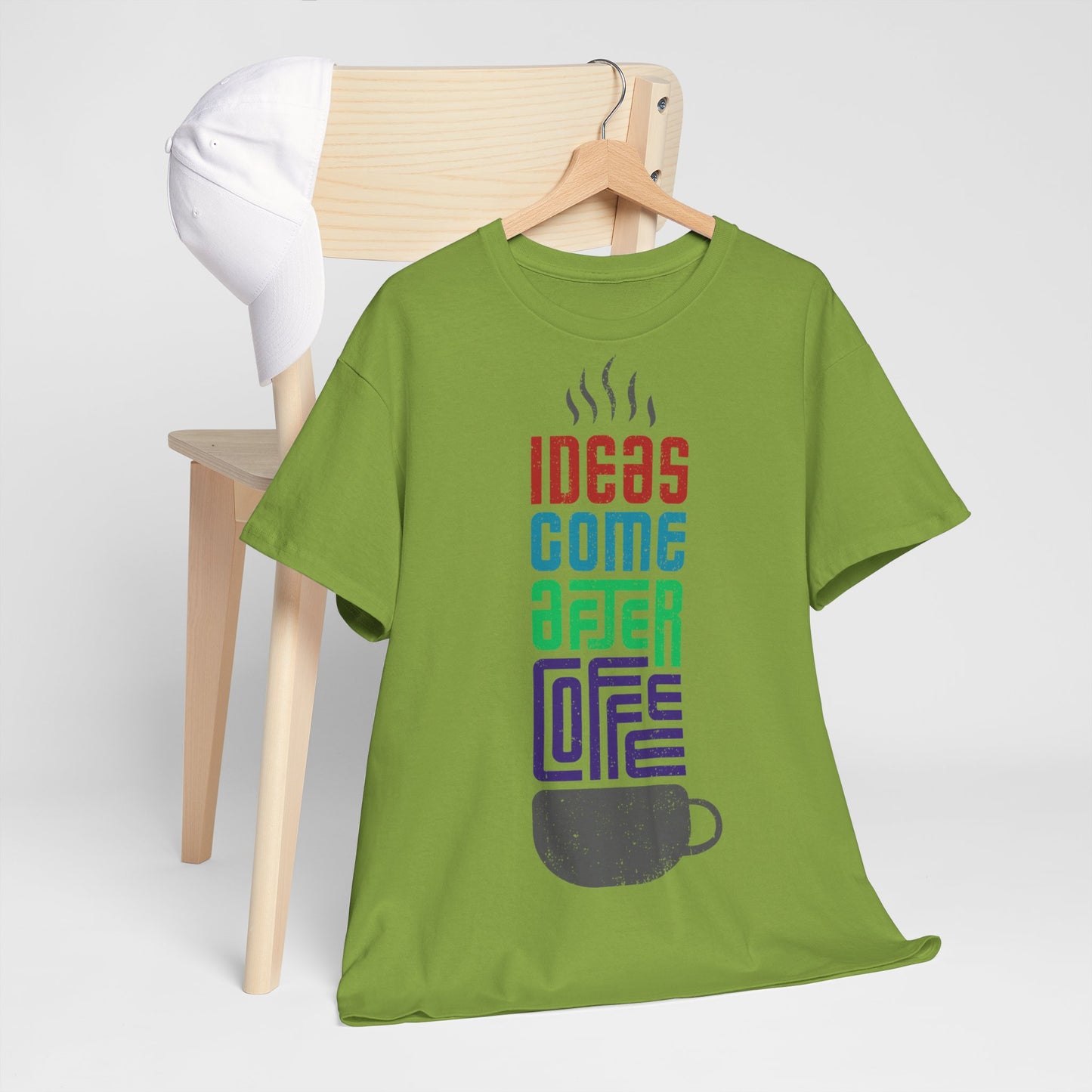 Ideas come after coffee - Unisex Heavy Cotton Tee