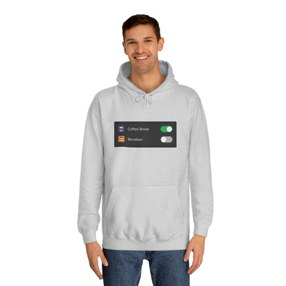 iOS Settings Coffes On - Unisex College Hoodie