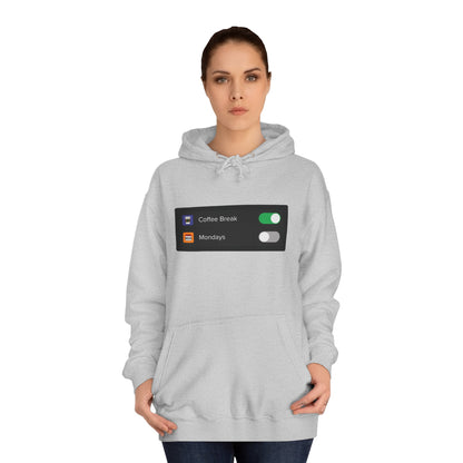 iOS Settings Coffes On - Unisex College Hoodie