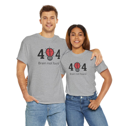 404 Brain not found - Unisex Heavy Cotton Tee