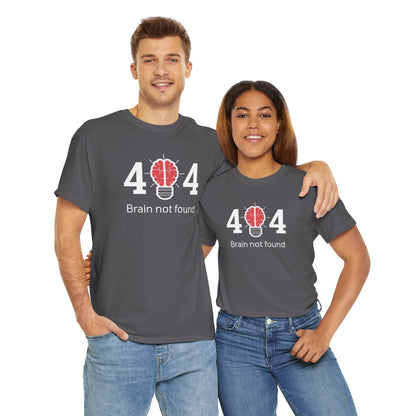 404 Brain not found - Unisex Heavy Cotton Tee