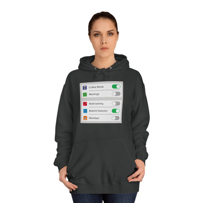 iOS Settings - Unisex College Hoodie