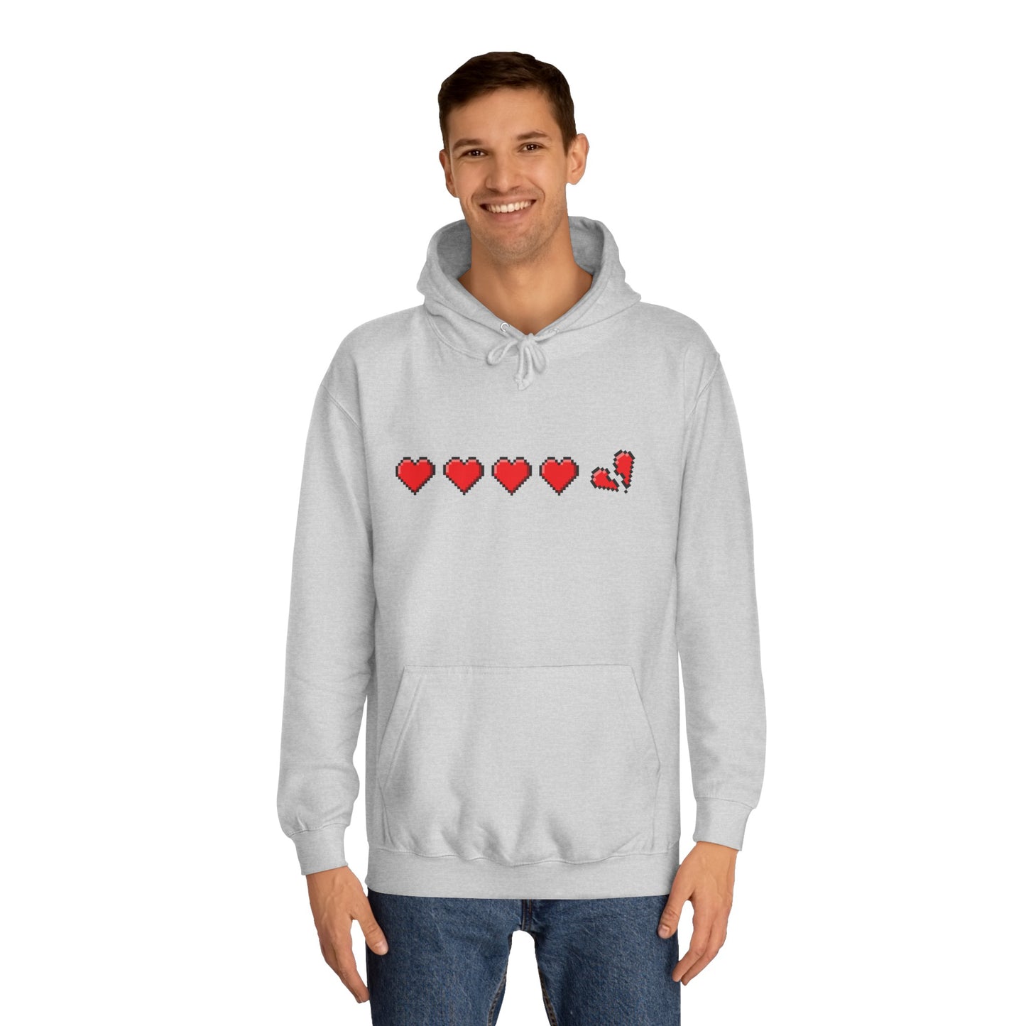 Gamer Life Hearts - Unisex College Hoodie