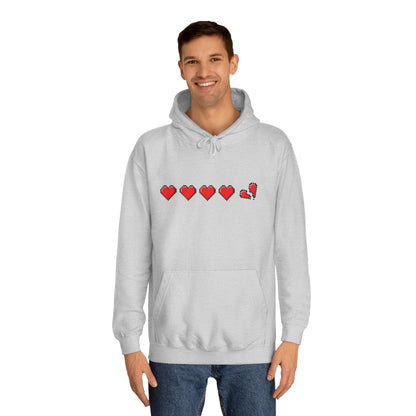 Gamer Life Hearts - Unisex College Hoodie