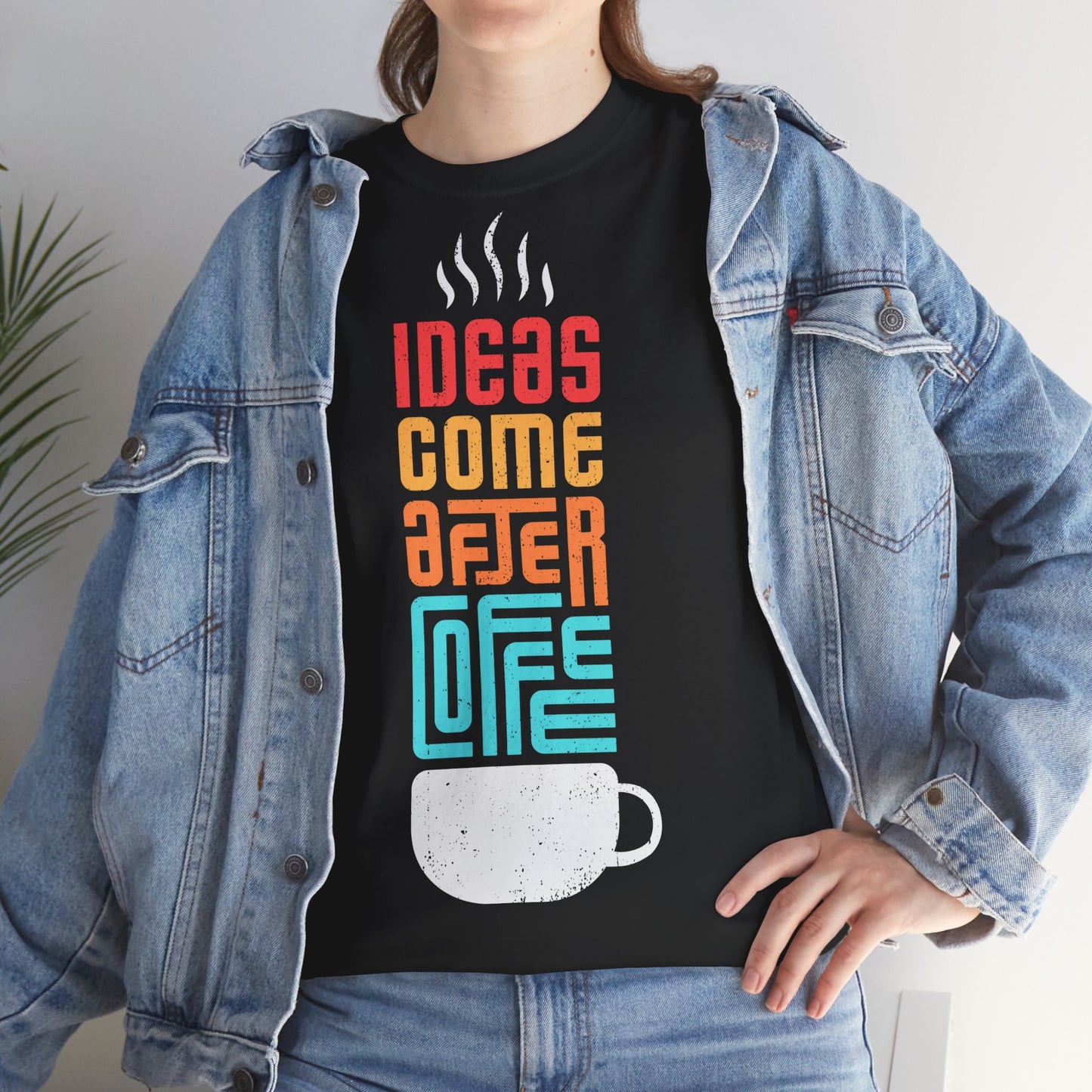 Ideas come after coffee - Unisex Heavy Cotton Tee